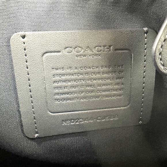 Coach Sullivan Pack With Houndstooth Print Teal Wine CJ588 - Picture 4 of 7